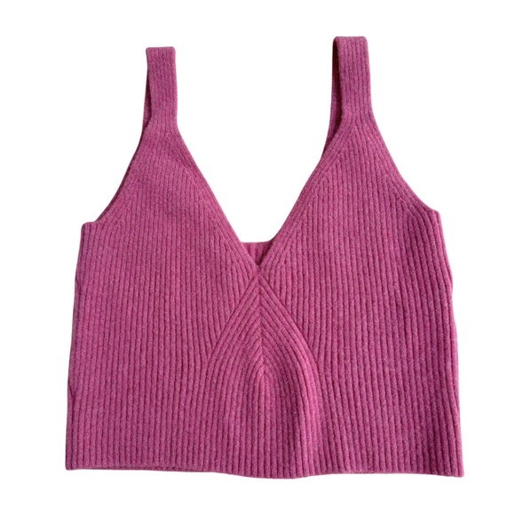 J. Crew Tops - J. CREW Cashmere V Neck Sweater Tank Pink Size Small